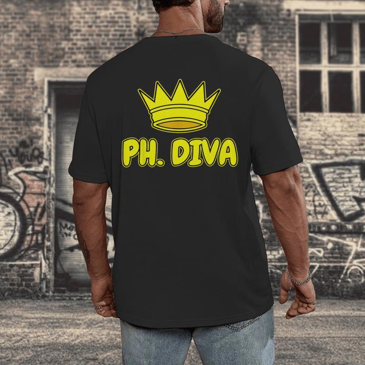 PhD Graduation Ph Diva t Shirt Phdiva Phd t Men's Back Print T-Shirt
