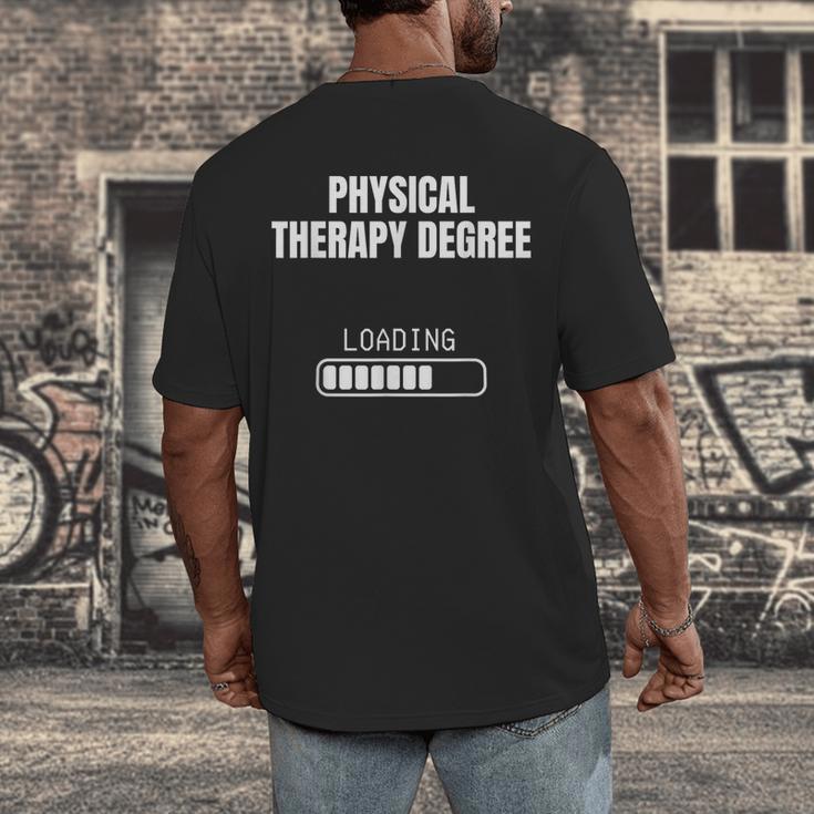 Physical Therapy Degree Loading Student Graduation Men's Back Print T-Shirt