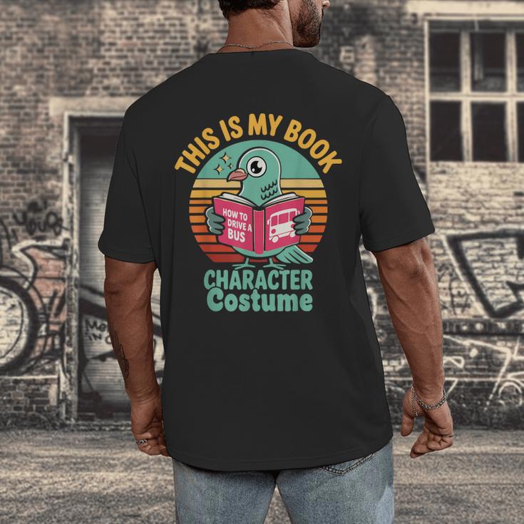 Pigeon Book Character Costume For Reading Day Men's Back Print T-Shirt