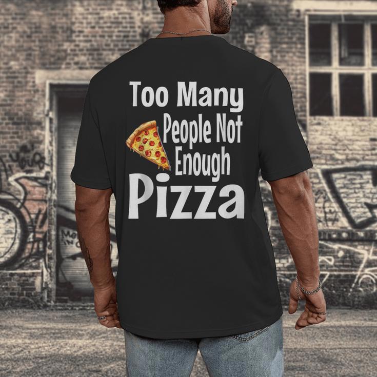 Pizza Lover Saying Introvert Anti Social Humor Foodie Men's Back Print T-Shirt Pizza Lover Saying Introvert Anti Social Humor Foodie Men's Back Print T-Shirt