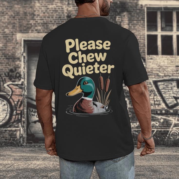 Please Chew Quieter Introvert Duck Lover Men's Back Print T-Shirt Please Chew Quieter Introvert Duck Lover Men's Back Print T-Shirt