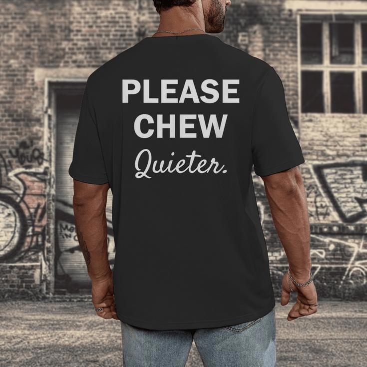 Please Chew Quieter Introvert Men's Back Print T-Shirt Please Chew Quieter Introvert Men's Back Print T-Shirt