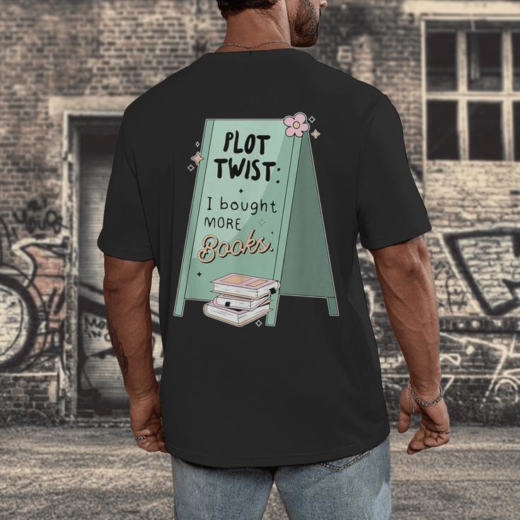 Plot Twist I Bought More Books Bookish Men's Back Print T-Shirt