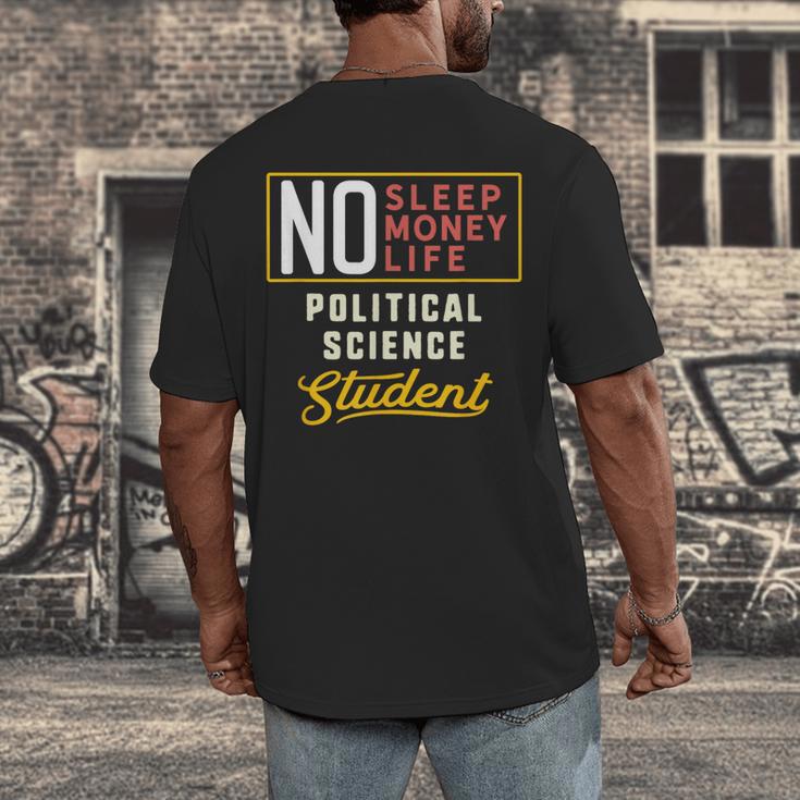 Political Science Major Student Shirt Graduation Men's Back Print T-Shirt