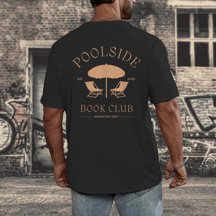 Poolside Book Club Summer Reading Book Lover Swimming Shirt For Men Women Men's Back Print T-Shirt