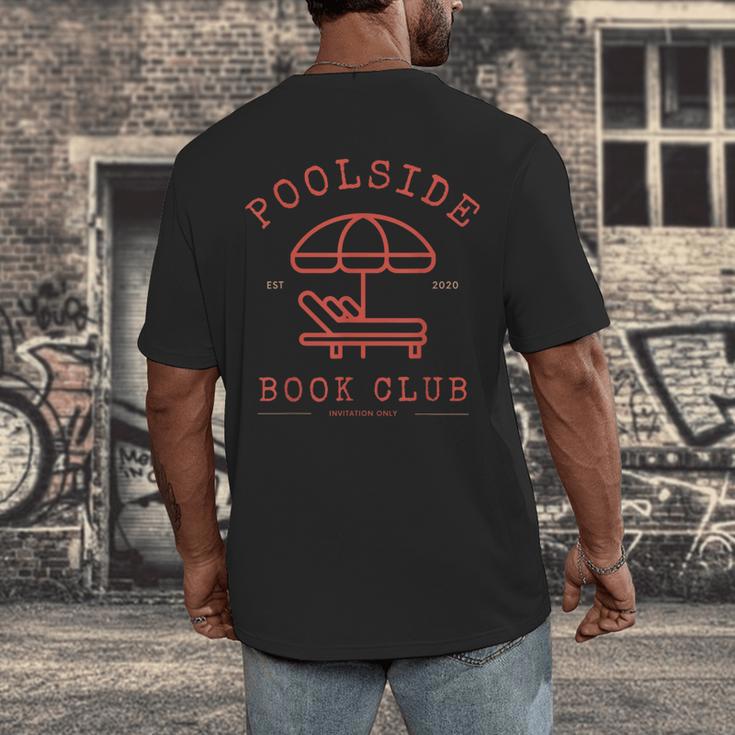 Poolside Book Club Summer Reading Book Lover Swimming Shirt Men Women Men's Back Print T-Shirt Poolside Book Club Summer Reading Book Lover Swimming Shirt Men Women Men's Back Print T-Shirt