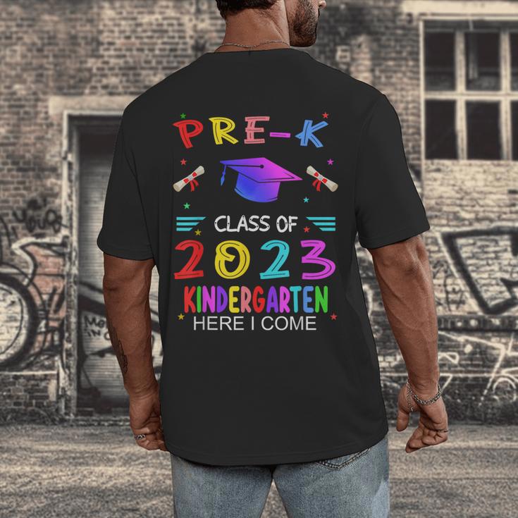 Pre-k Graduation Pre Kindergarten Class Of 2023 Boys Girls Men's Back Print T-Shirt
