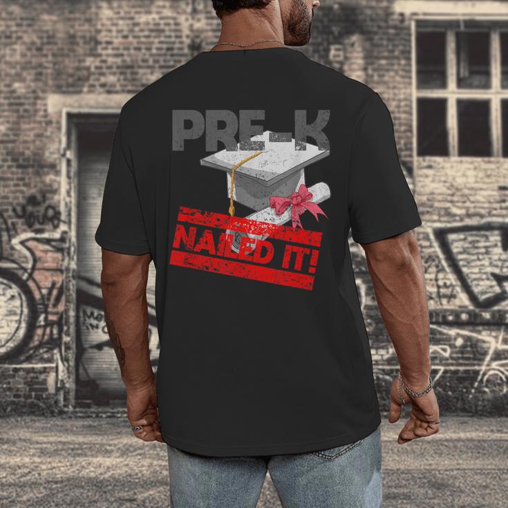 Pre-K Graduation Shirt Preschool GraduationShirt Men's Back Print T-Shirt