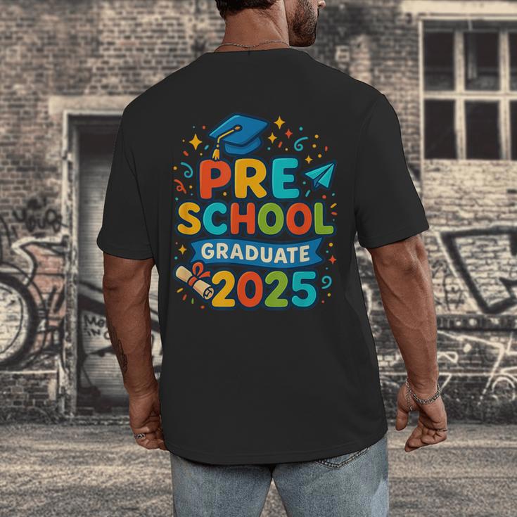 Preschool Graduation 2025 Pre-k Graduate Kids Boys Girls Men's Back Print T-Shirt