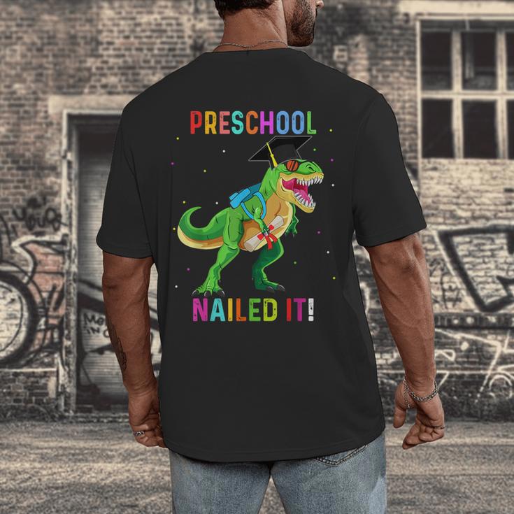 Preschool Graduation Class Of 2022 Graduate Dinosaur Kids Men's Back Print T-Shirt