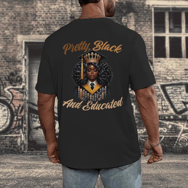Pretty Educated African American Graduation Class 2024 Men's Back Print T-Shirt