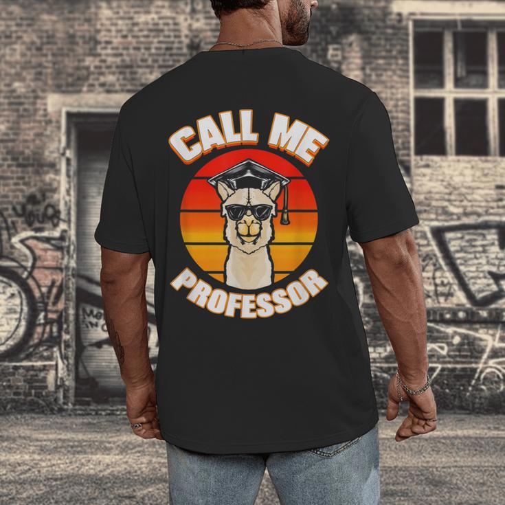 Professor Graduation For PhD Degree Doctor University Men's Back Print T-Shirt