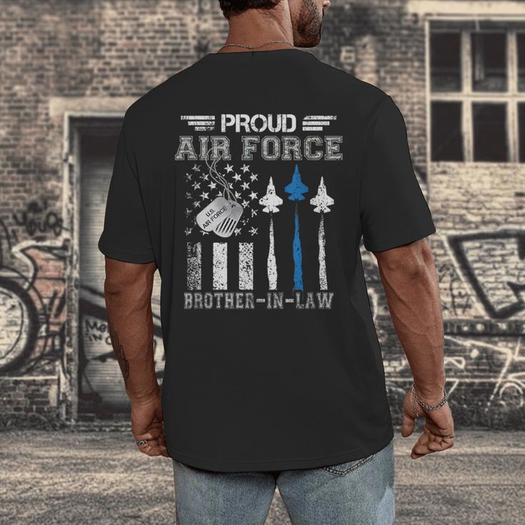 Proud Air Force Brother-In-Law US Air Force Graduation Men's Back Print T-Shirt
