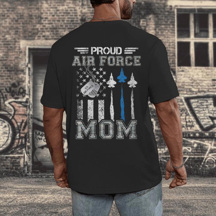 Proud Air Force Mom US Air Force Graduation Mom Men's Back Print T-Shirt