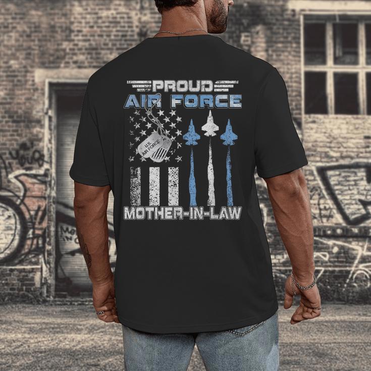 Proud Air Force Mother-In-Law US Air Force Graduation Men's Back Print T-Shirt