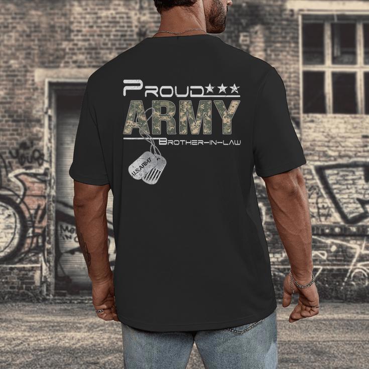 Proud Army Brother-In-Law US Army Graduation Brother-In-Law Men's Back Print T-Shirt