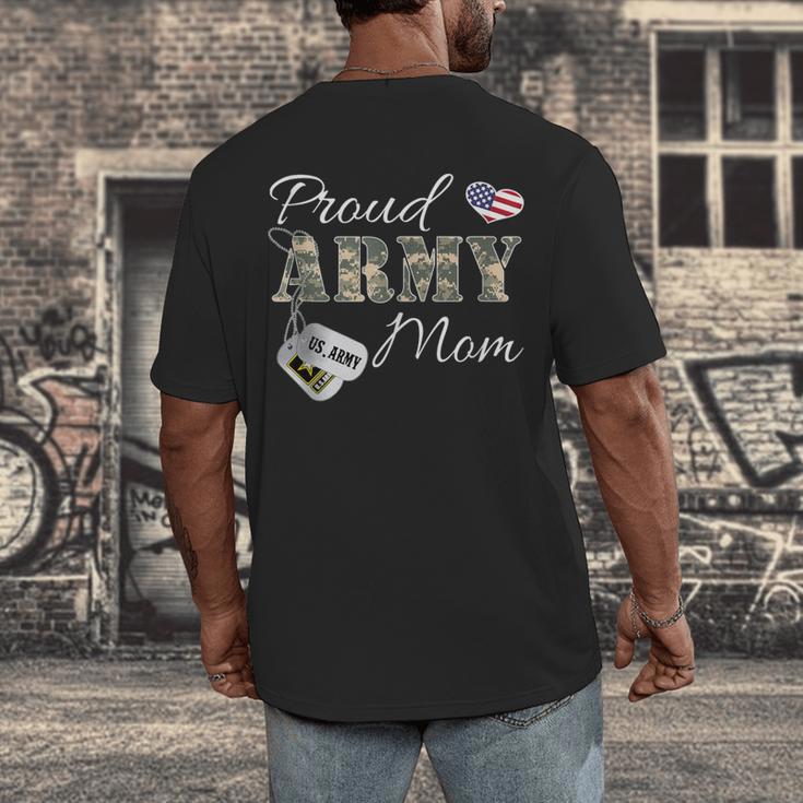Proud Army Mom Army Graduation Military Mom T-Shirt Men's Back Print T-Shirt