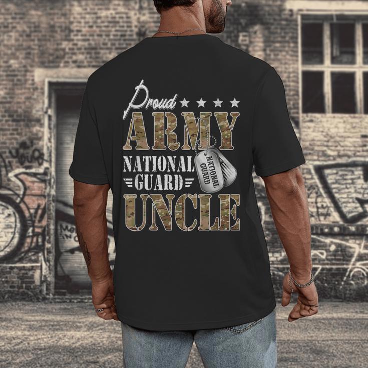 Proud Army National Guard Uncle National Guard Graduation Men's Back Print T-Shirt