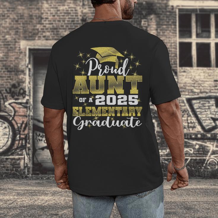 Proud Aunt Of 5th Grade Graduate 2025 Elementary Graduation Men's Back Print T-Shirt