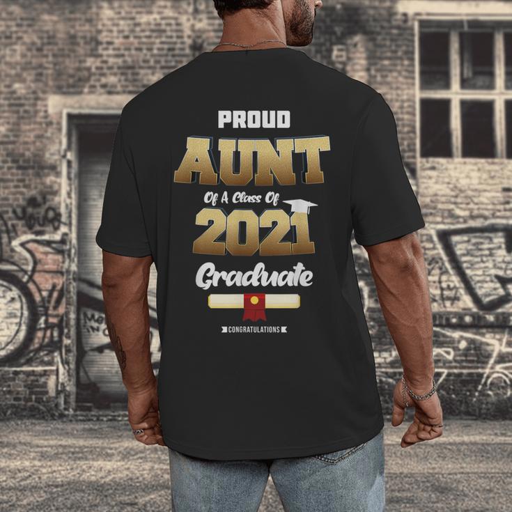 Proud Aunt Of Class Of 2021Shirt Class 2021 Graduation Men's Back Print T-Shirt