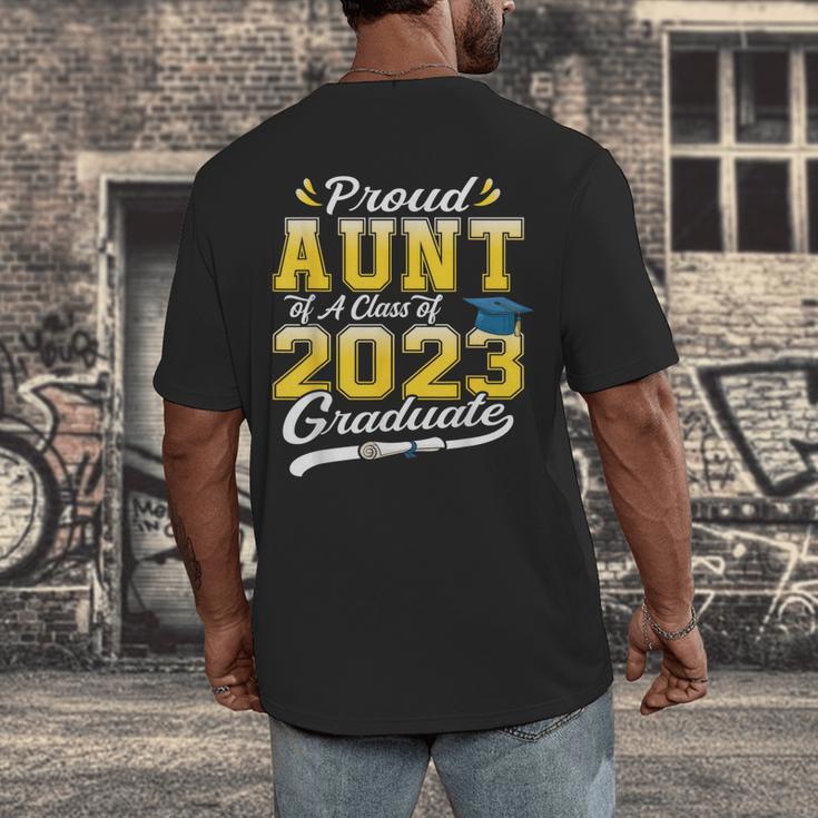 Proud Aunt Of a Class Of 2023 Graduate Senior Graduation Men's Back Print T-Shirt