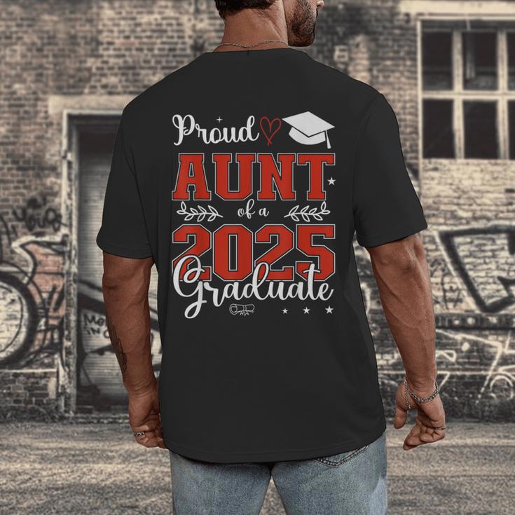 Proud Aunt Of a Class Of 2025 Graduate For Graduation Men's Back Print T-Shirt