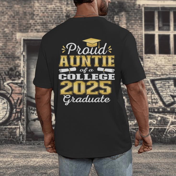 Proud Auntie Of 2025 College Graduate Family 25 Graduation Men's Back Print T-Shirt