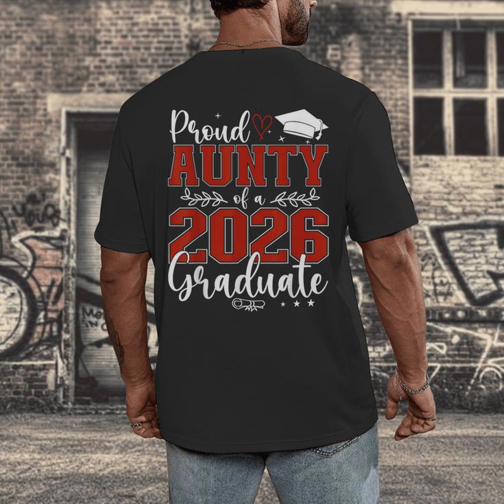 Proud Aunty Of a Class Of 2026 Graduate Senior Graduation Men's Back Print T-Shirt