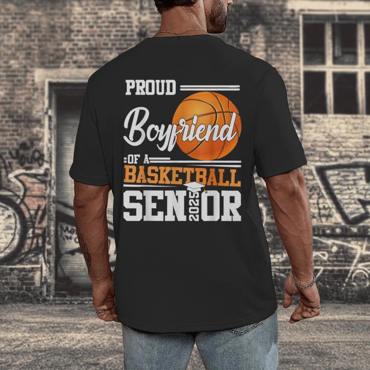 Proud Boyfriend Of A 2025 Senior Graduation Basketball Men's Back Print T-Shirt