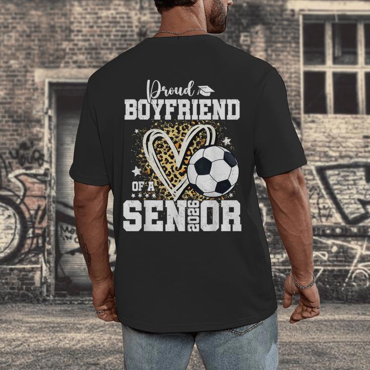 Proud Boyfriend Of A 2026 Senior Soccer Graduation Leopard Men's Back Print T-Shirt