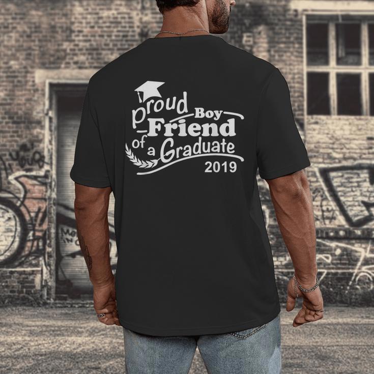 Proud Boyfriend Of A Graduate 2019 Family Graduation Shirts Men's Back Print T-Shirt