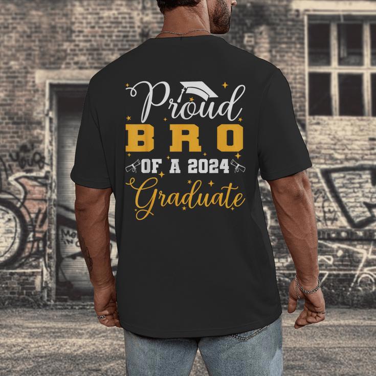 Proud Bro Of A Class Of 2024 Graduate Senior Graduation Men's Back Print T-Shirt