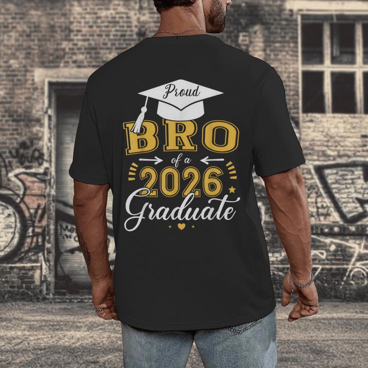 Proud Bro Of a Class Of 2026 Graduate For Graduation Men's Back Print T-Shirt