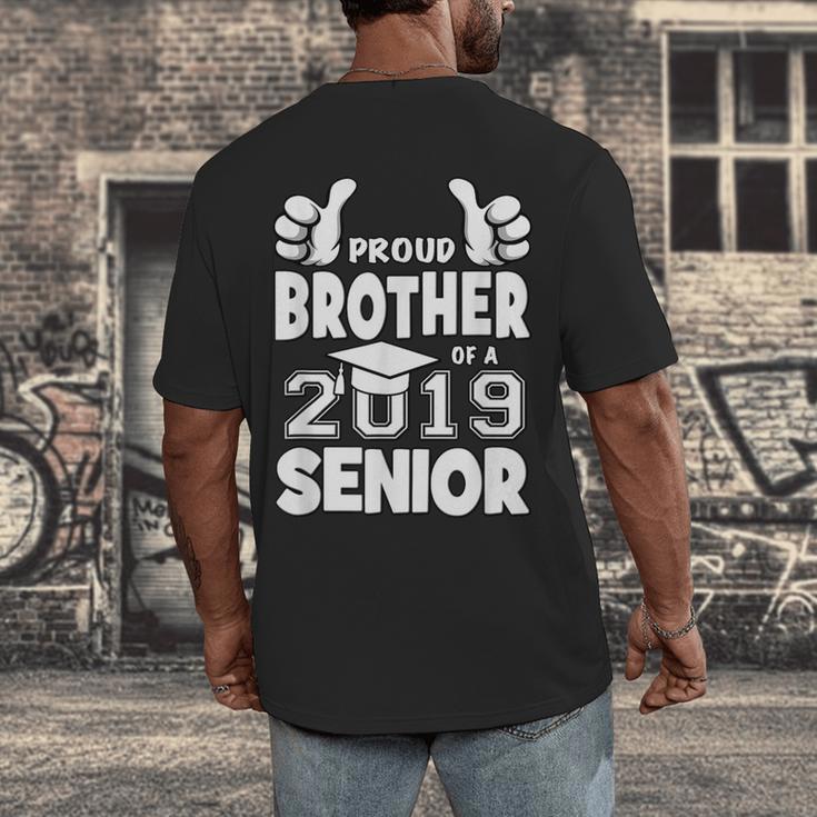 Proud Brother Of A 2019 Senior School Graduation Shirt Men's Back Print T-Shirt