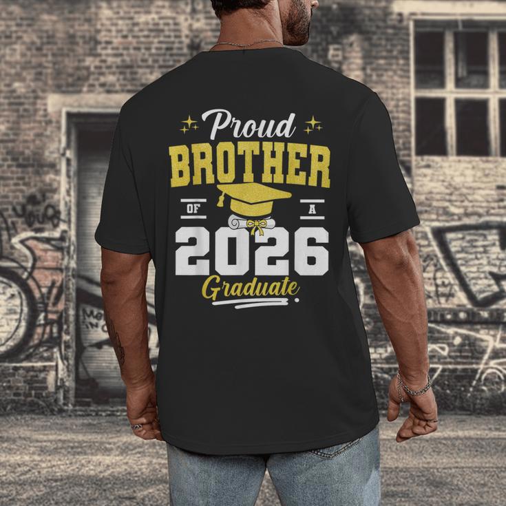 Proud Brother Of a Class Of 2026 Graduate Senior Graduation Men's Back Print T-Shirt