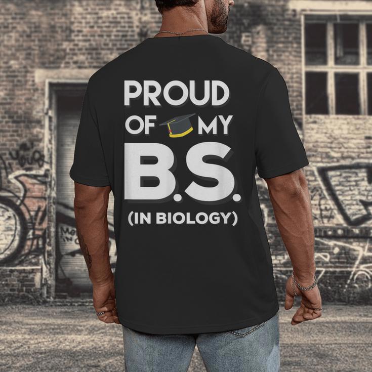 Proud Of My BS In Biology Graduation T-Shirt Men's Back Print T-Shirt