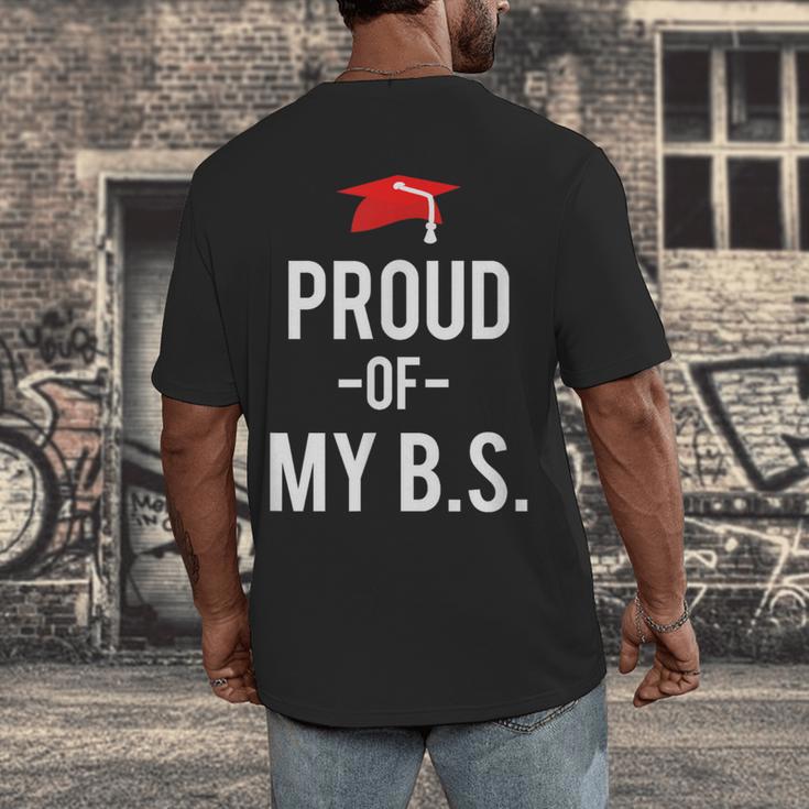 Proud Of My BS Graduation Bachelor's Degree T-Shirt Men's Back Print T-Shirt