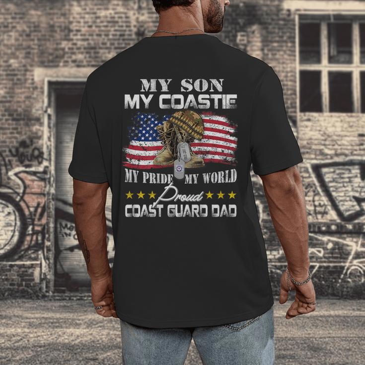 Proud Coast Guard Dad Coast Guard Graduation Dad Men's Back Print T-Shirt