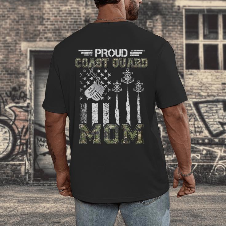 Proud Coast Guard Mom US Coast Guard Graduation Mom Men's Back Print T-Shirt