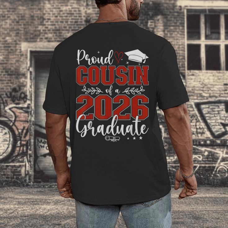 Proud Cousin Of a Class Of 2026 Graduate Senior Graduation Men's Back Print T-Shirt