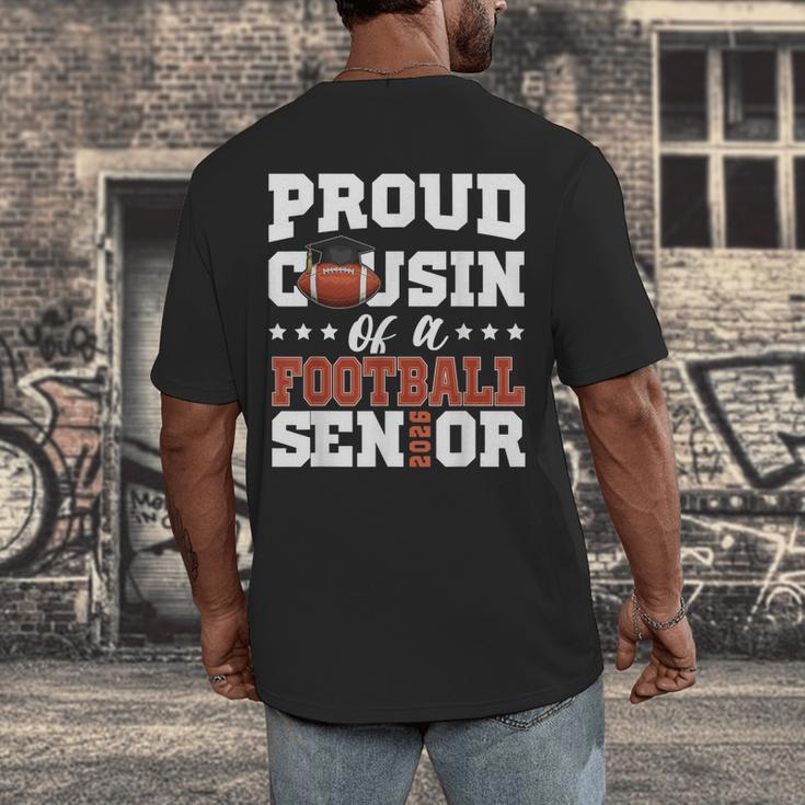 Proud Cousin Of a Football Senior 2026 Graduation Gifts Men's Back Print T-Shirt