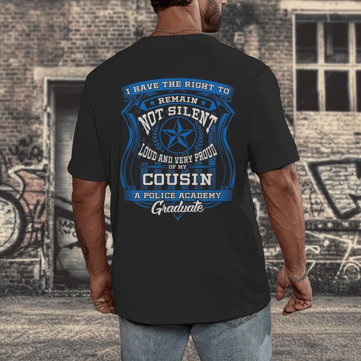 Proud Of Cousin Police Academy Graduation Shirt Men's Back Print T-Shirt