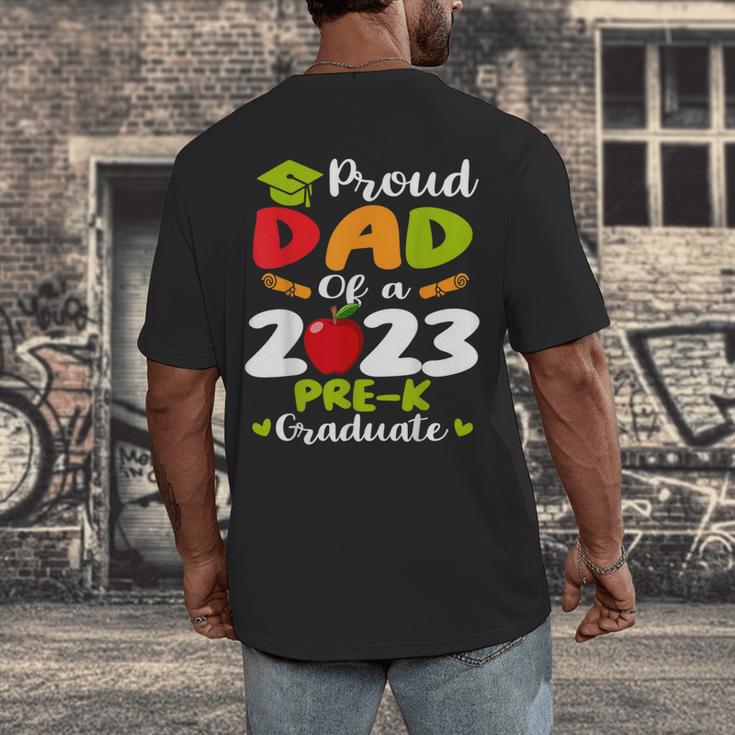 Proud Dad Of 2023 Pre K Graduate Graduation Men's Back Print T-Shirt