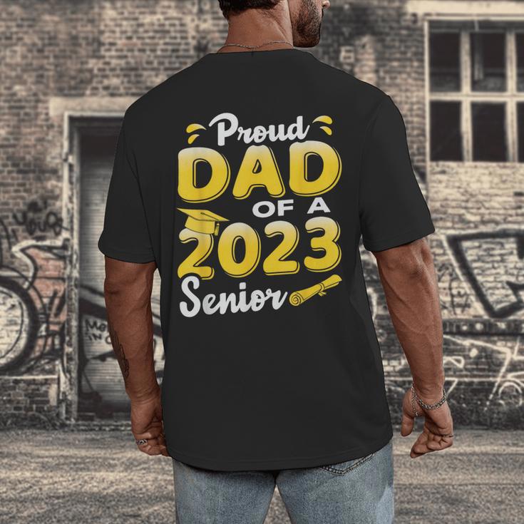 Proud Dad Of A 2023 Senior Graduation Men's Back Print T-Shirt