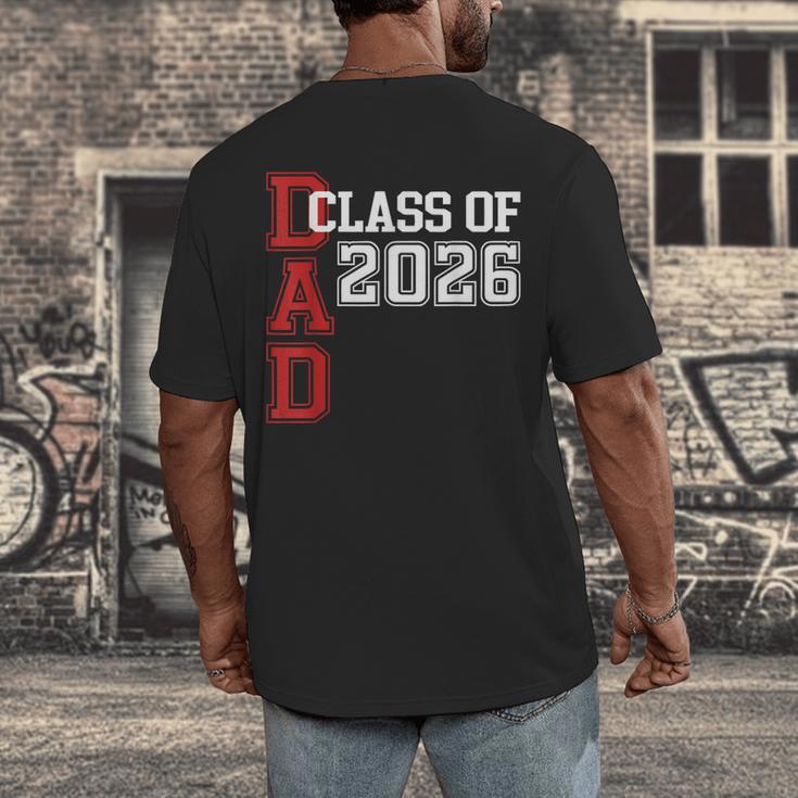 Proud Dad Of A 2026 Graduate Grad Senior Father Graduation Men's Back Print T-Shirt