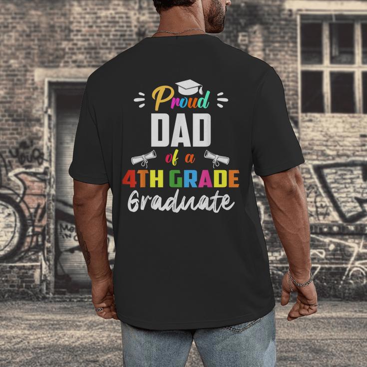 Proud DAD Of A 4th Grade Graduate Graduation 2024 Senior 24 Men's Back Print T-Shirt