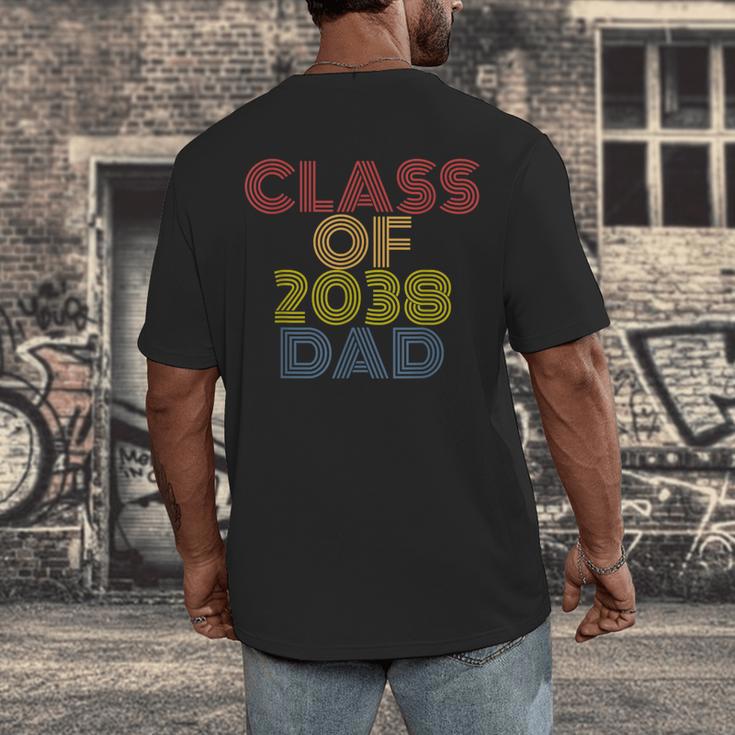 Proud Dad Of A Class Of 2038 Graduate Senior Graduation Men's Back Print T-Shirt