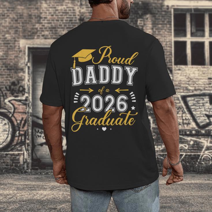 Proud Daddy Of a Class Of 2026 Graduate For Graduation Men's Back Print T-Shirt