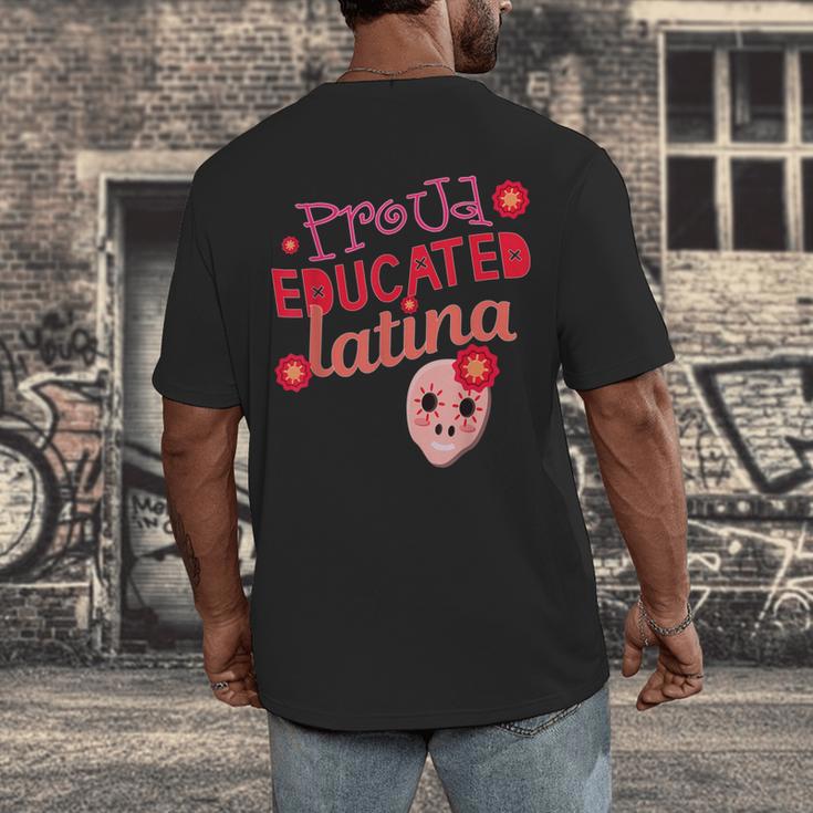 Proud Educated Latina Graduation Masters Degree PhD Men's Back Print T-Shirt