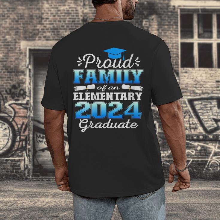 Proud Family Of 5th Grade Graduate 2024 Family Graduation Men's Back Print T-Shirt